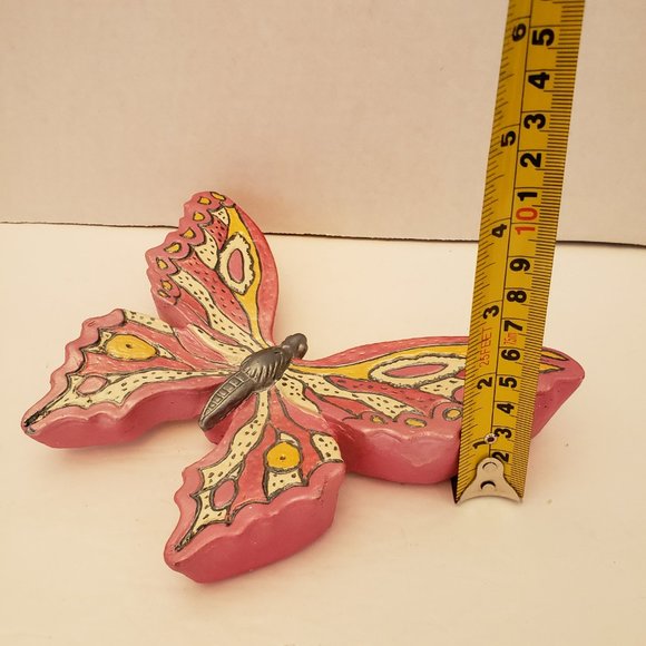 Vintage Chalkware Plaster Butterfly Wall Art - Picture 3 of 6
